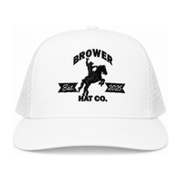 Triple B Trucker in White, front view
